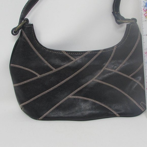 Steve Madden Black Small Purse - Front Stitch Design - Picture 2 of 8